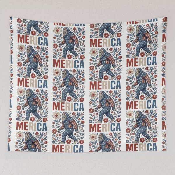 Item preview, Bigfoot 4th of July Patriotic Sasquatch American Flag Floral designed and sold by HalloweenGift.