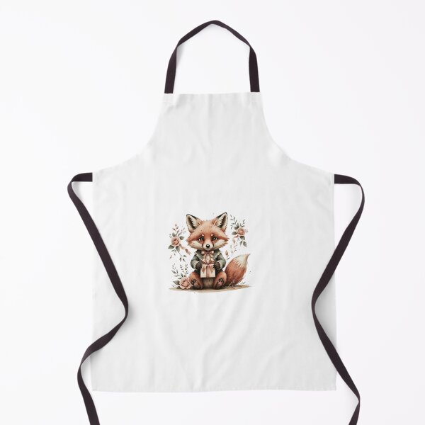 Item preview, Vintage Watercolor Dapper Fox Holding Gift Box designed and sold by AQUILAKREO.