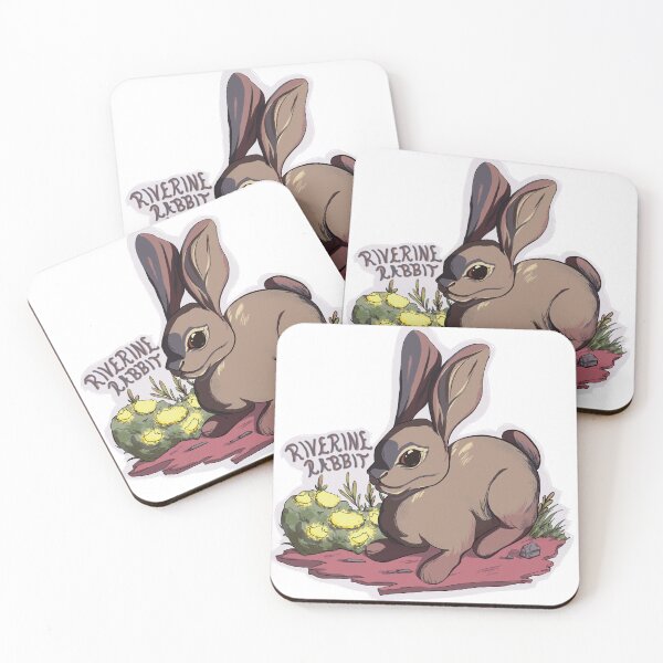 Item preview, Riverine Rabbit (Endangered Species) designed and sold by Dragon Blossom Art.