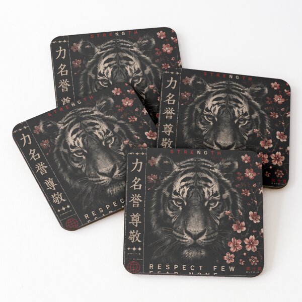Item preview, Tiger Strength – Japanese Dark Aesthetic Design designed and sold by NeoStyle7.