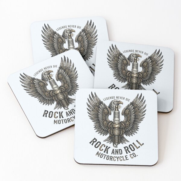 Item preview, Biker Spark Plug Wings Rock and Roll Vintage Garage designed and sold by RetroRewind Studio.