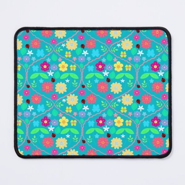 Item preview, Flowers and ladybugs pattern designed and sold by Brushes with Nature.