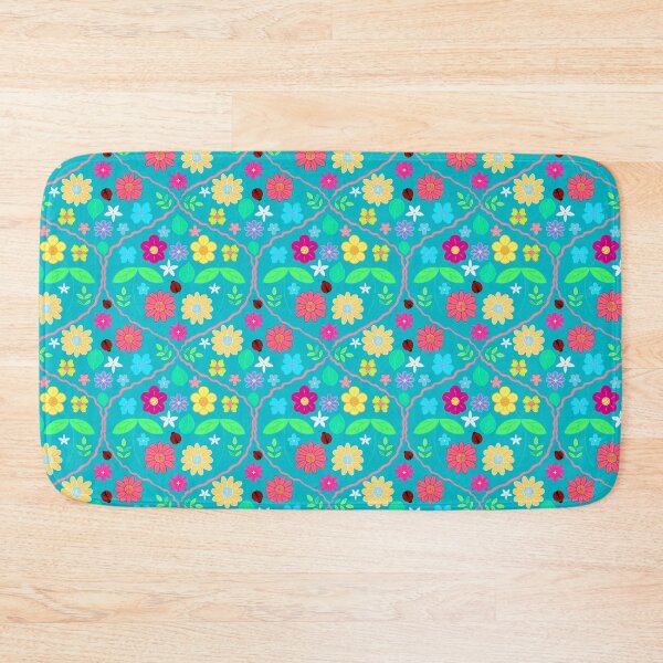 Item preview, Flowers and ladybugs pattern designed and sold by Brushes with Nature.