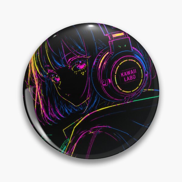 Item preview, Neon Cyber Kawaii Girl | Anime Cyberpunk Art designed and sold by KawaiiLabo.