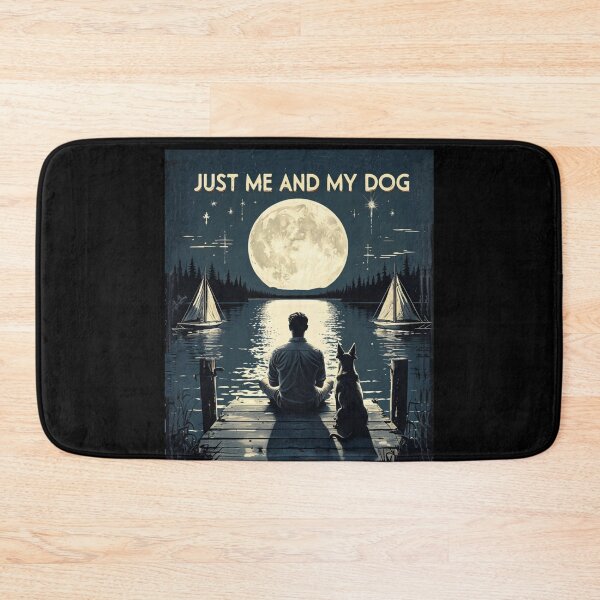 Item preview, Just Me And My Dog Moon Lake Dock Silhouette designed and sold by Flirt-Teez.
