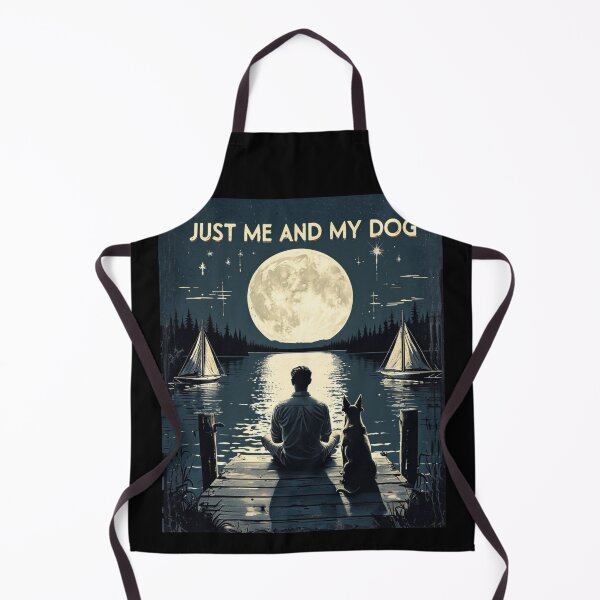 Item preview, Just Me And My Dog Moon Lake Dock Silhouette designed and sold by Flirt-Teez.