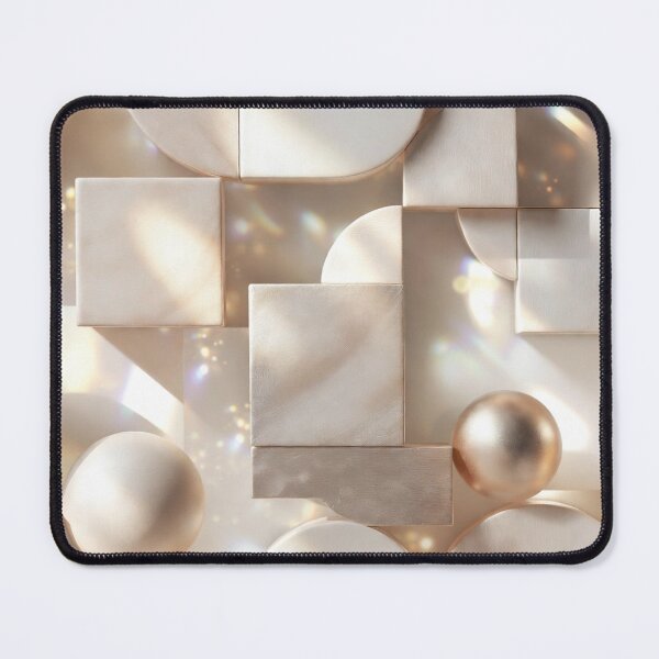 Item preview, Pearlescent Spheres and Metallic Cubes Collage designed and sold by IntelliMindDesigns.