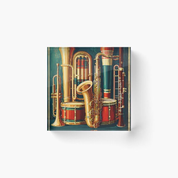 Item preview, Elkhart Indiana Band Instrument Capital Vintage Poster designed and sold by Boddicca.