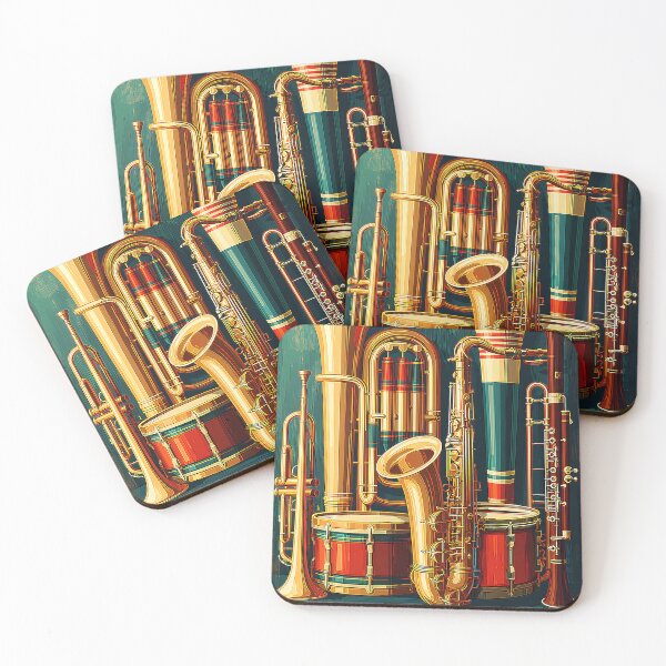 Item preview, Elkhart Indiana Band Instrument Capital Vintage Poster designed and sold by Boddicca.