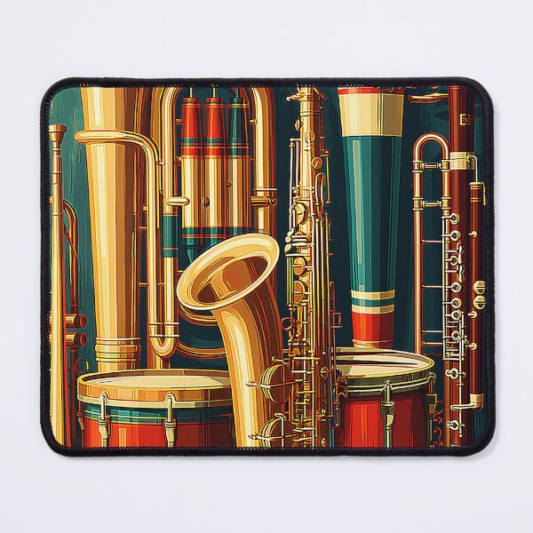 Item preview, Elkhart Indiana Band Instrument Capital Vintage Poster designed and sold by Boddicca.