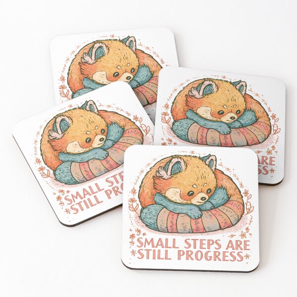 Item preview, Small Steps Progress Motivational Axolotl Crayon Doodle designed and sold by auxincaftan0o.