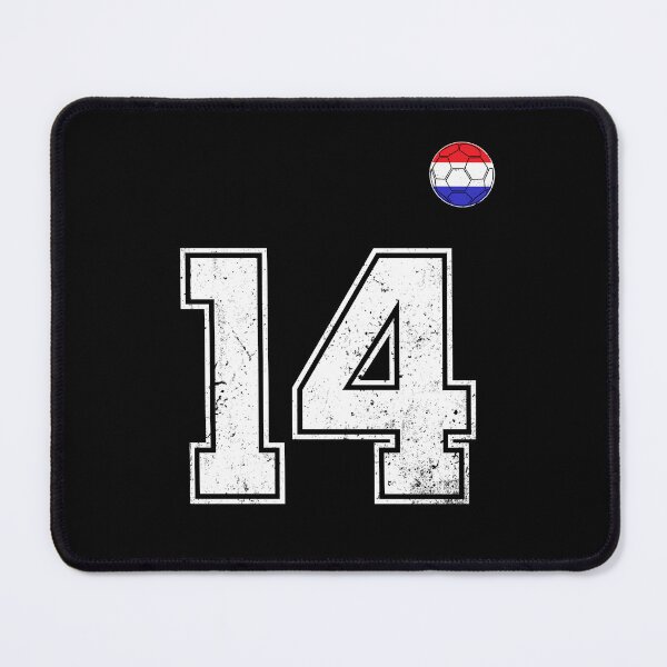 Item preview, Netherlands Soccer Number 14 Vintage Sports Fan designed and sold by LiviuGligoros.