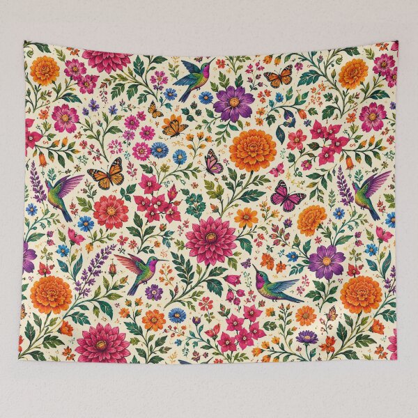 Item preview, Oaxaca, Mexico Wildflower Garden Pattern designed and sold by Myra365Art.