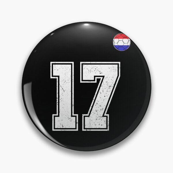 Item preview, Netherlands Soccer Number 17 Vintage Sports Fan designed and sold by LiviuGligoros.