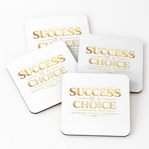Item preview, Success is a Choice | Discipline Focus Consistency Motivation Quote designed and sold by WasemPrint.