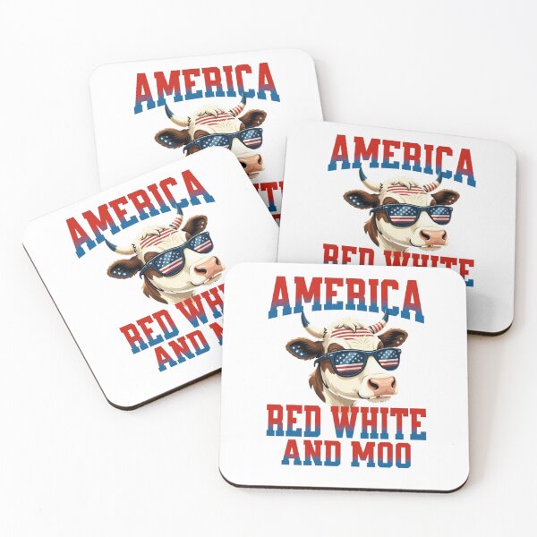 Item preview, Red White and Moo 4th of July  designed and sold by TheEndDesign.