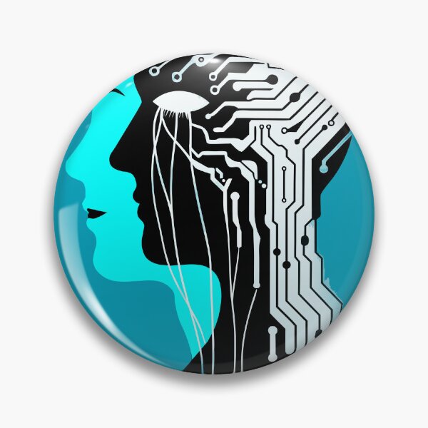 Item preview, The Algorithmic Shadow Human AI Fear Concept designed and sold by xmoudx.