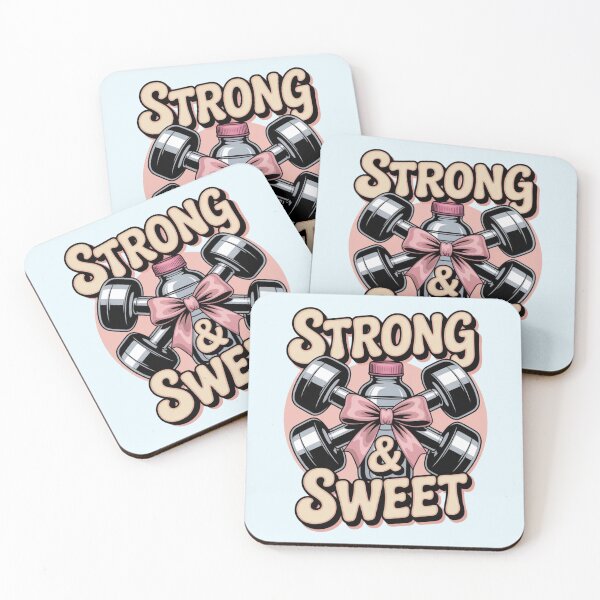 Item preview, Strong & Sweet Gym Girl Fitness Motivation designed and sold by Nzgiftsandmore.