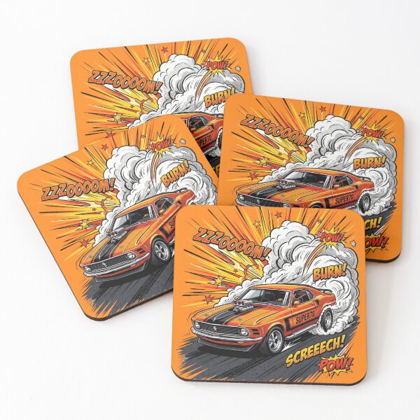 Item preview, Retro American Muscle Car Pop Art Hot Rod Comic designed and sold by RetroRewind Studio.