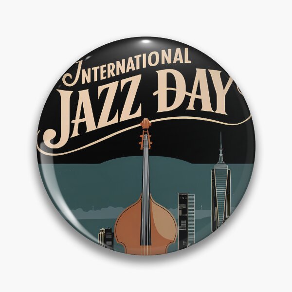 Item preview, Double Bass and Urban Harmony - International Jazz Day designed and sold by Art-Arcade6.