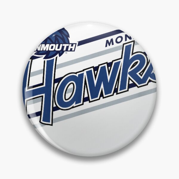 Item preview, Monmouth Hawks Retro Performer White Officially Licensed T-Shirt designed and sold by JJLetterDesigns.