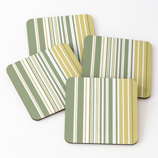 Item preview, Green, white and yellow stripes design designed and sold by Hinkson Cox.