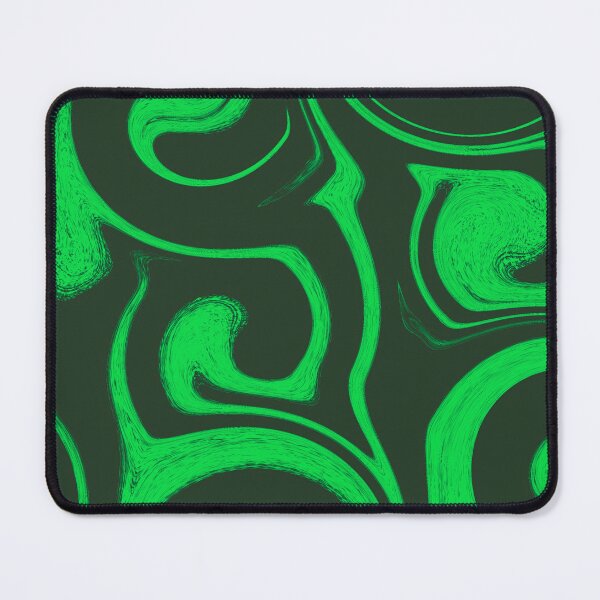 Item preview, Emerald Liquid Marble and Neon Green Scrolls Pattern designed and sold by CaramelCo.