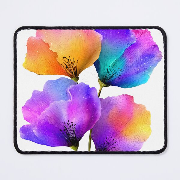 Item preview, Vibrant Rainbow Watercolor Botanical Flowers designed and sold by colorful-white.
