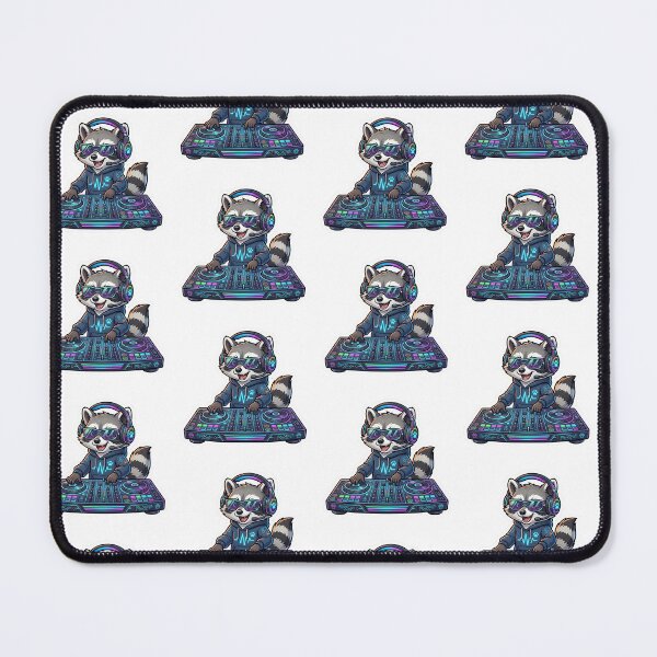 Item preview, Cute DJ Raccoon Sticker designed and sold by UniqueDesigningshop .
