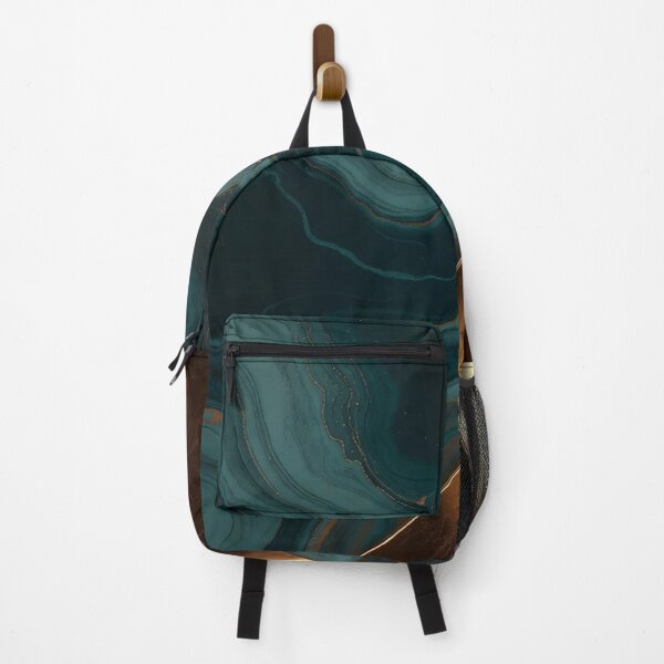 Item preview, Teal Marble and Copper Gold Geometric Strips designed and sold by IntelliMindDesigns.