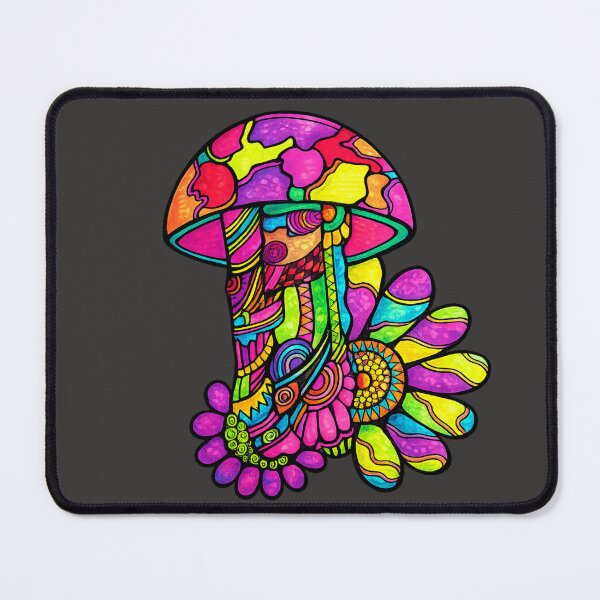 Item preview, Original Hand Drawn Psychedelic Mushroom Art | Colorful Zentangle Mushroom Illustration | Vibrant Fantasy Nature Design designed and sold by Ashes to Artistry.