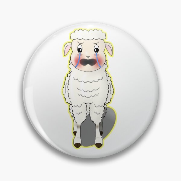 Item preview, Cute Sad Kawaii Fluffy White Sheep Crying designed and sold by BalRaju-Doodles.
