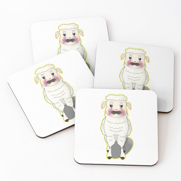Item preview, Cute Sad Kawaii Fluffy White Sheep Crying designed and sold by BalRaju-Doodles.