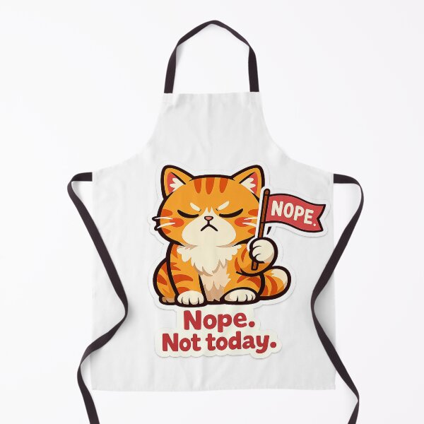 Item preview, Nope Not Today Cat Sticker | Introvert Boundary Kawaii Cat Decal designed and sold by CozyNekoClub.
