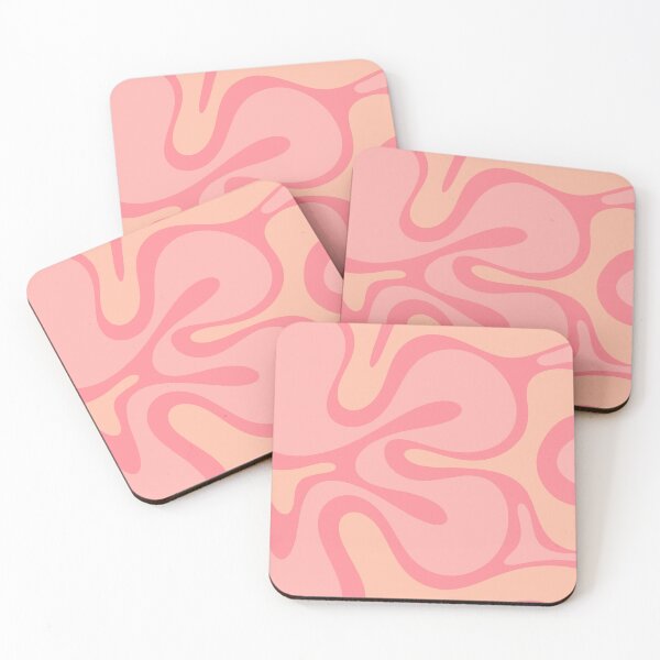 Item preview, Groovy Abstract Smooth Contours Retro Contemporary Pattern in Pink Tones designed and sold by kierkegaard.