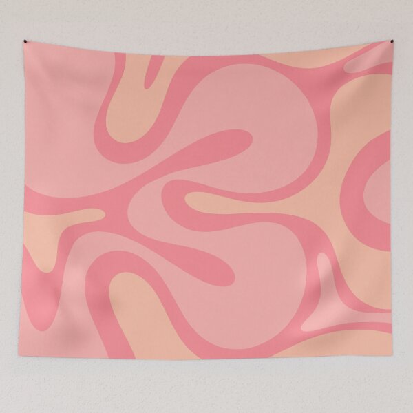 Item preview, Groovy Abstract Smooth Contours Retro Contemporary Pattern in Pink Tones designed and sold by kierkegaard.