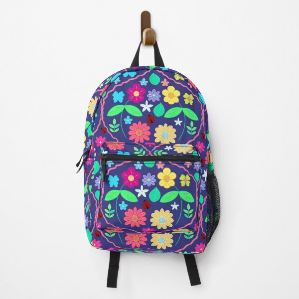Item preview, Flowers and ladybugs pattern in purple designed and sold by Brushes with Nature.