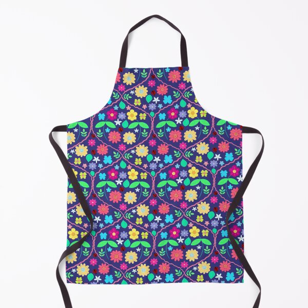 Item preview, Flowers and ladybugs pattern in purple designed and sold by Brushes with Nature.