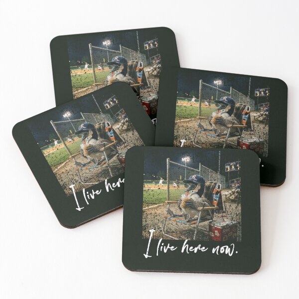 Item preview, Distressed I Live Here Now GOOSE Baseball Funny Animal designed and sold by ChinkyCat Official.