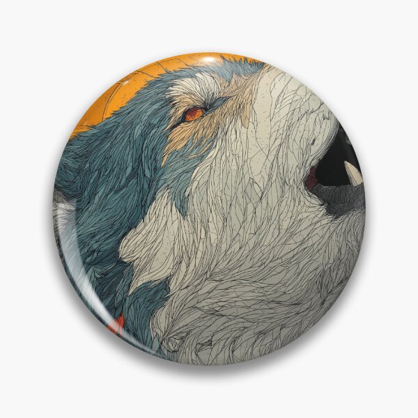 Item preview,  Rock Wolf Moon Energy Art — Bold Neon Fantasy Print designed and sold by CosmicRockArt.