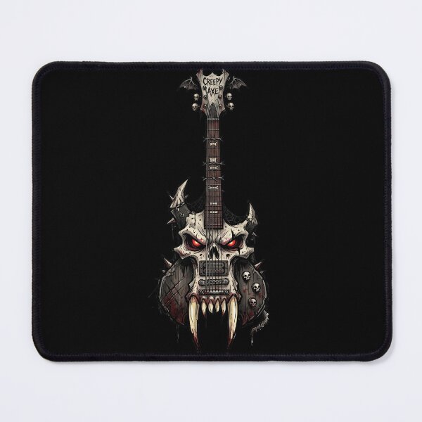 Item preview, Demon Skull Guitar — Creepy Heavy Metal Dark Art designed and sold by David Mateo ArtWorks.