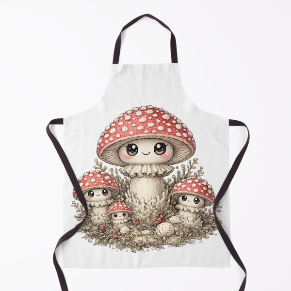 Item preview, Cute Amanita Muscaria Mushroom – Haeckel Inspired Kawaii Forest Fungus Illustration designed and sold by Extravanganzza.