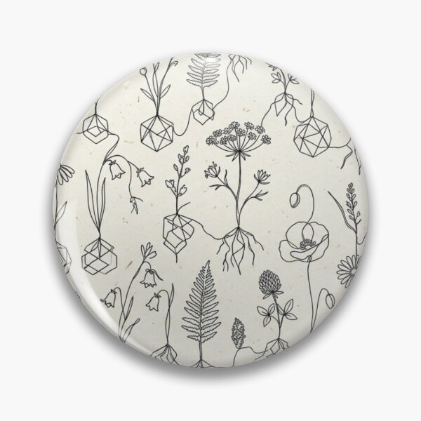 Item preview, The Wildflower Blueprint - Continuous Line Meadow Flowers Pattern designed and sold by InnerwayStudio.