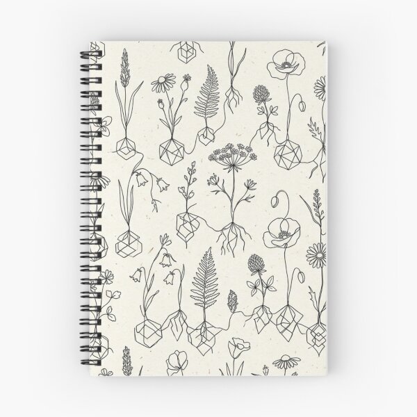 Item preview, The Wildflower Blueprint - Continuous Line Meadow Flowers Pattern designed and sold by InnerwayStudio.