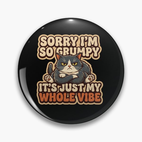 Item preview, Funny Grumpy Tuxedo Cat Whole Vibe Retro designed and sold by CrystalMineArts.