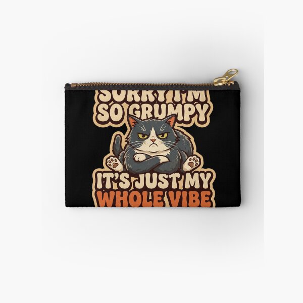 Item preview, Funny Grumpy Tuxedo Cat Whole Vibe Retro designed and sold by CrystalMineArts.