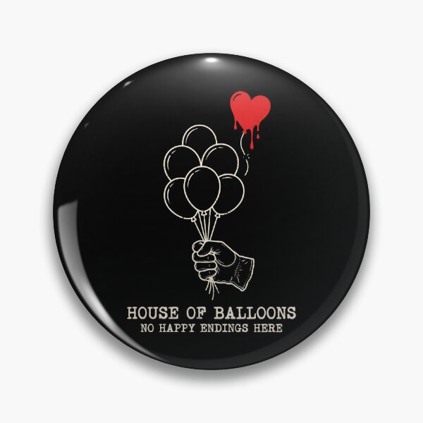 Item preview, Melancholy Dripping Heart with Gloved Hand Illustration and House Of Balloons Text designed and sold by SplashTastic.