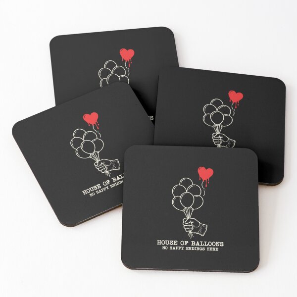 Item preview, Melancholy Dripping Heart with Gloved Hand Illustration and House Of Balloons Text designed and sold by SplashTastic.