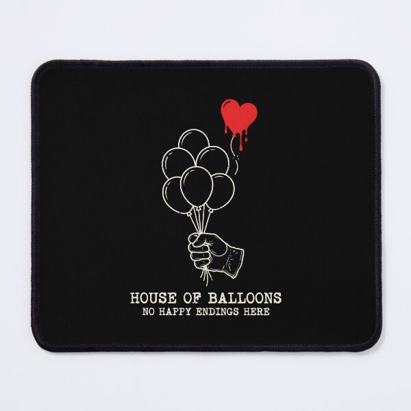 Item preview, Melancholy Dripping Heart with Gloved Hand Illustration and House Of Balloons Text designed and sold by SplashTastic.