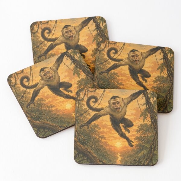 Item preview, Sunset Jungle Swing – Monkey Adventure Poster designed and sold by DrizzyV.